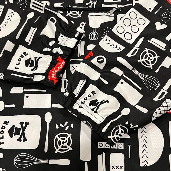 Johnny Cupcakes Packable Hooded Zip Windbreaker, Kitchen Pattern, L - Picture 5 of 10